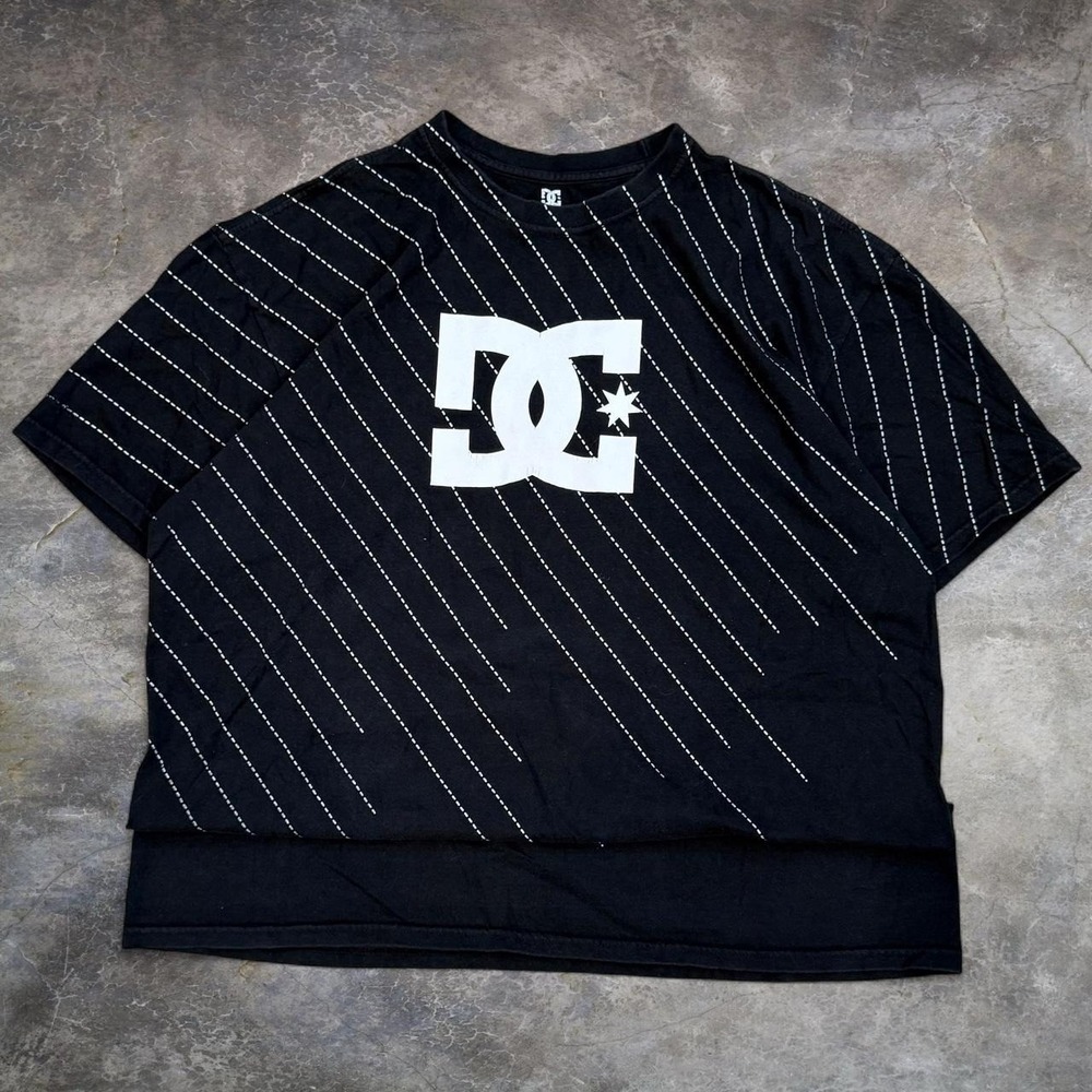 Vintage DC Shoes Black Graphic Tee Men's XXL Skater Grunge Goth Ron Dyrdek Y2K
